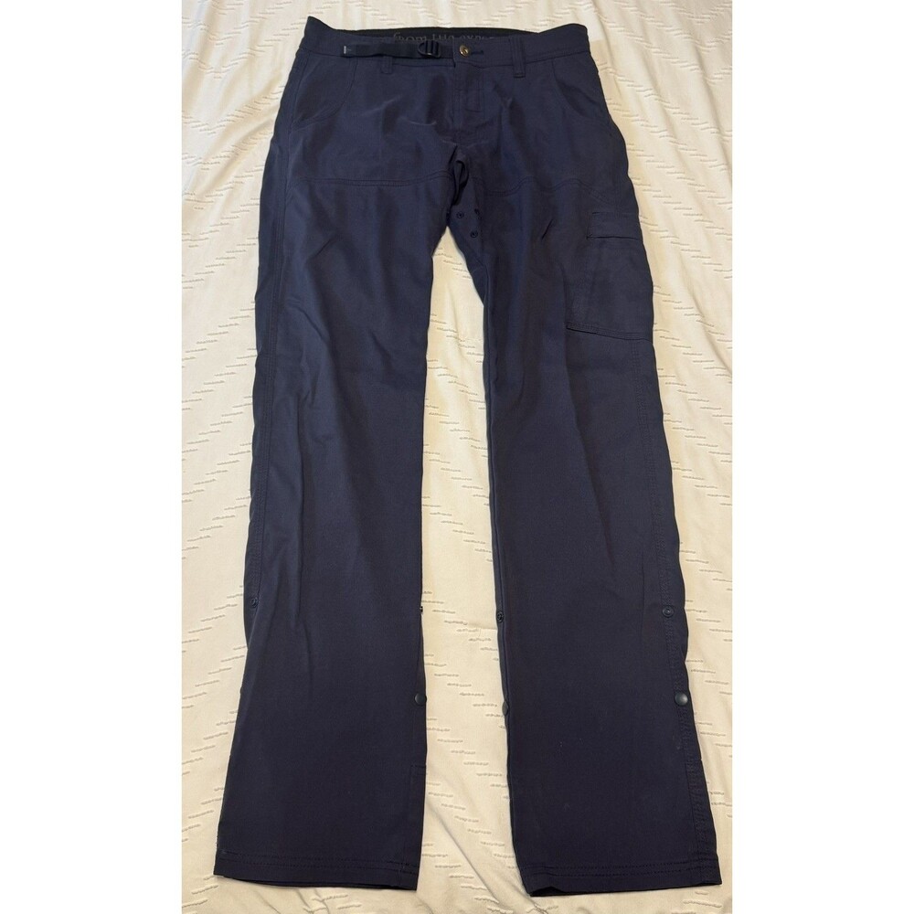 Prana Zion Pants II Stretch Men 30x34 Navy Blue Roll Up Hiking Outdoors Gorpcore